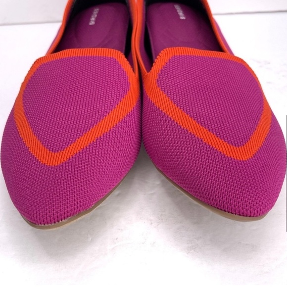 BIRDIES Blackbird NEW Knit Flats Loafers Tropical Pink Orange Size 7.5